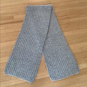 J. Crew Chunky Ribbed Multi-Color Speckled Knit Wool Alpaca Blend Scarf Grey